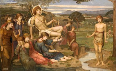 Apollo en Marsyas door John Melhuish Strudwick