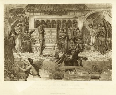 De wallen van Gods huis door John Melhuish Strudwick