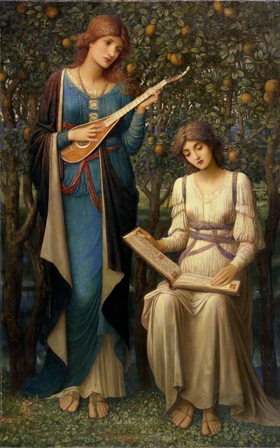Toen Appels Goud waren en Liederen Zoet maar de Zomer Voorbij was, c.1906 door John Melhuish Strudwick