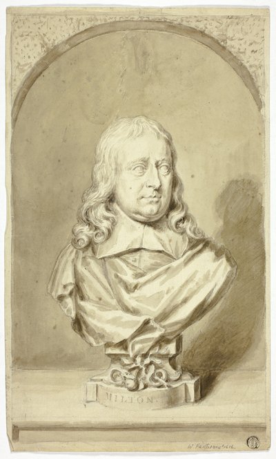 Buste van Milton door John Michael Rysbrack