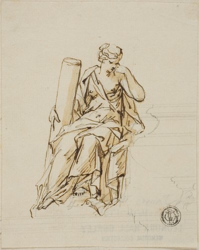 Moed: Onuitgevoerd Ontwerp voor het Monument voor de Eerste Hertog van Marlborough door John Michael Rysbrack