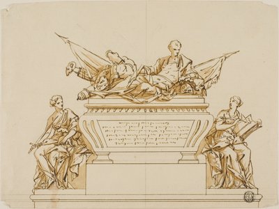Onuitgevoerd Ontwerp voor het Monument voor de Eerste Hertog van Marlborough door John Michael Rysbrack