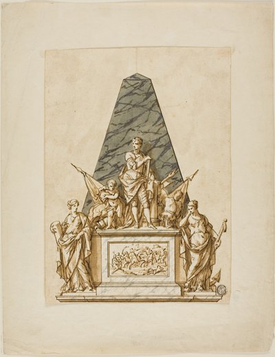Onuitgevoerd Ontwerp voor het Monument voor de Eerste Hertog van Marlborough door John Michael Rysbrack