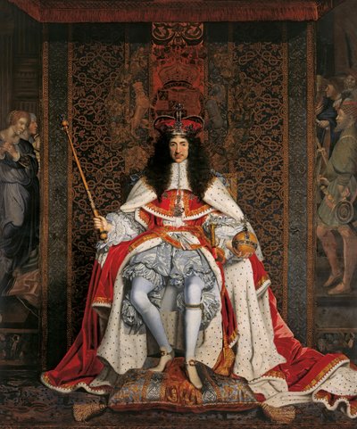 Portret van Karel II van Engeland 1630-1685, ca. 1676 door John Michael Wright