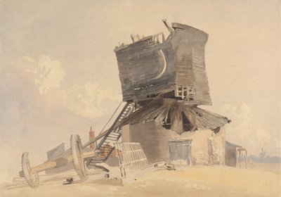 Een Door Storm Beschadigde Windmolen door John Middleton