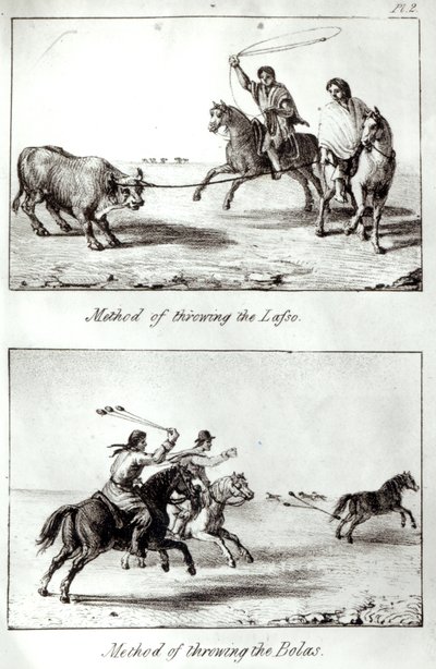 Methoden om de lasso en de bolas te werpen, uit 