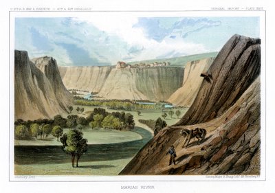 De Marias Rivier, Montana, VS door John Mix Stanley