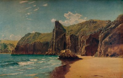 Kliffen bij Barlow, ca. 1877 door John Mogford