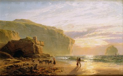Voor de Kust van Cornwall, of Trebariwith Strand door John Mogford