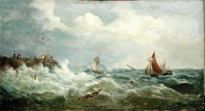 Boten die naar de Havenmonding Gaan door John Moore