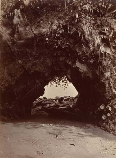 Tropisch landschap, natuurlijke boog, Cupica Bay, 1871 door John Moran