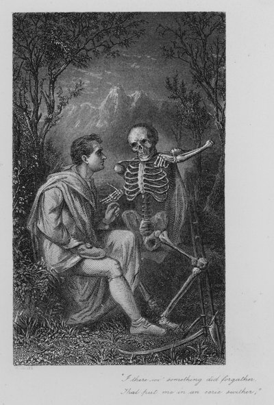 Robert Burns: De Dood en Dr. Hornbook (gravure) door John Moyr (attr.to) Smith