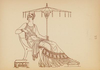 Oud-Griekse vrouwelijke kleding (litho) door John Moyr Smith