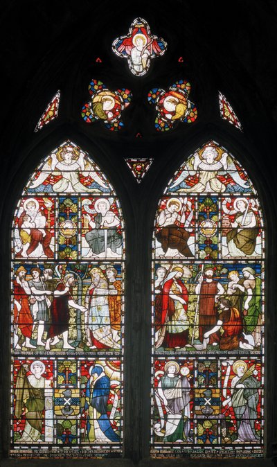 Paisley Abbey, Cottire & Co, toegeschreven aan John Moyr Smith, Gematigdheid, Geloof enz., 1873 door John Moyr attr.to Smith