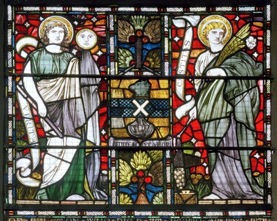 Paisley Abbey, Cottire & Co, toegeschreven aan John Moyr Smith, Waarheid & Kuisheid, 1873 door John Moyr attr.to Smith