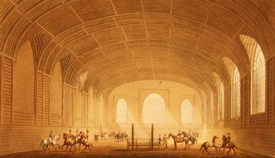 Het Rijhuis uit Zichten van het Koninklijk Paviljoen, Brighton door John Nash door John Nash
