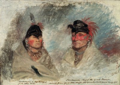 Big Kansas, of Caussetongua, en Sharitarishe, Hoofd van de Grote Pawnees, 1821 door John Neagle