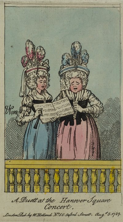 Een duet bij het Hanover Square Concert, 1788 door John Nixon