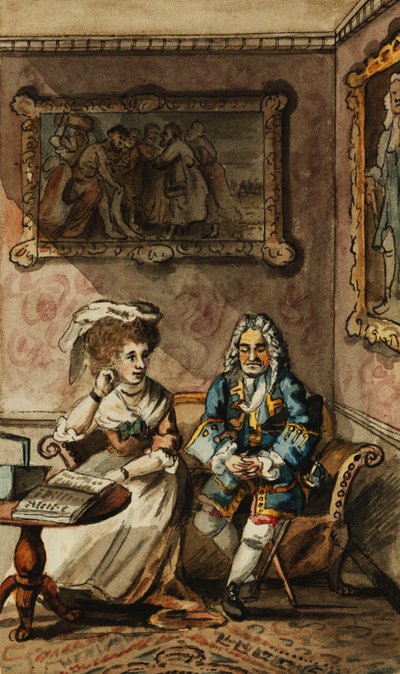 Een set van twaalf illustraties bij Tristram Shandy door John Nixon