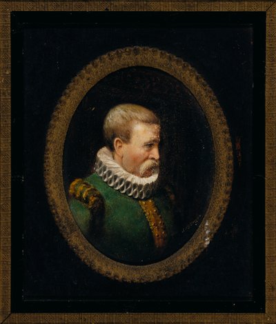 Portret van een Hugenotenheer uit de tijd van Karel IX door John O