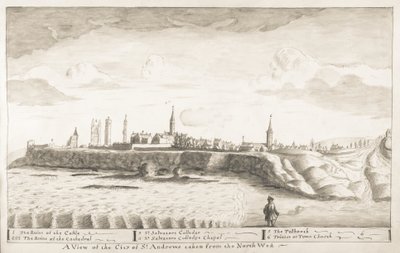 St Andrews Delineated - Een uitzicht op de stad St Andrews vanuit het noordwesten door John Oliphant