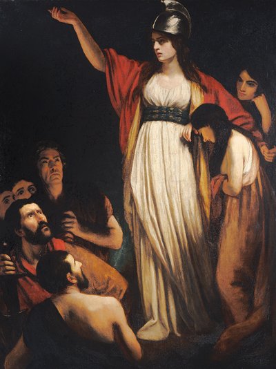 Boadicea die de Britten Toespreekt door John Opie