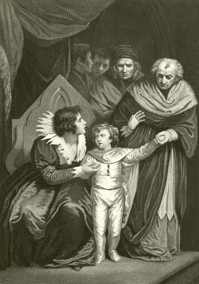 Elizabeth Woodville geeft haar zoon over door John Opie