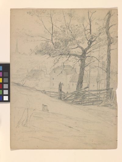 Studie voor de Oude Molens in Brookville door John Otis Adams