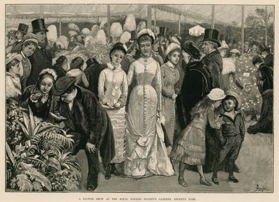 Een bloemenshow in de tuinen van de Royal Botanic Society, Regent