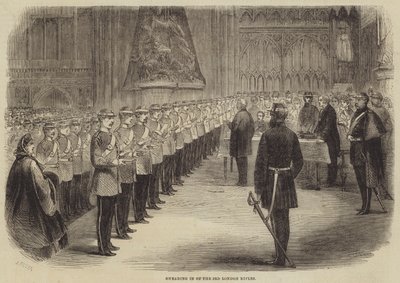 Beëdiging van de 3e London Rifles door John Palmer