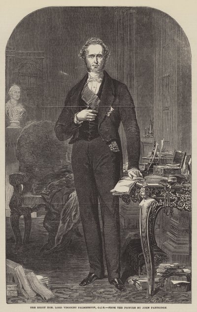 De zeer eerbiedwaardige Lord Viscount Palmerston, GCB door John Partridge