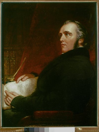 Thomas Babington MACAULAY, Portret 1849-c.1853 (olieverf op doek) door John Partridge