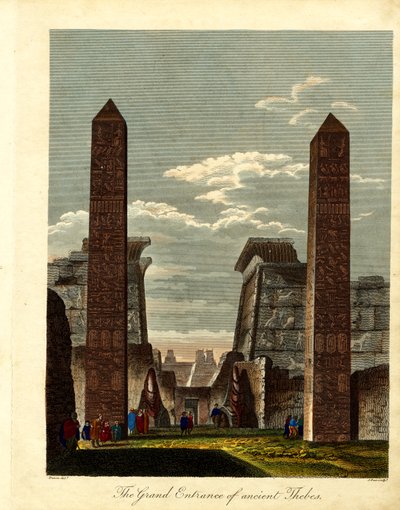 De hoofdingang van het oude Thebe door John Pass