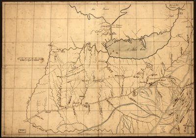 (Een handelskaart van het Ohio-land vóór 1753. LOC gm71002324 door John Patten