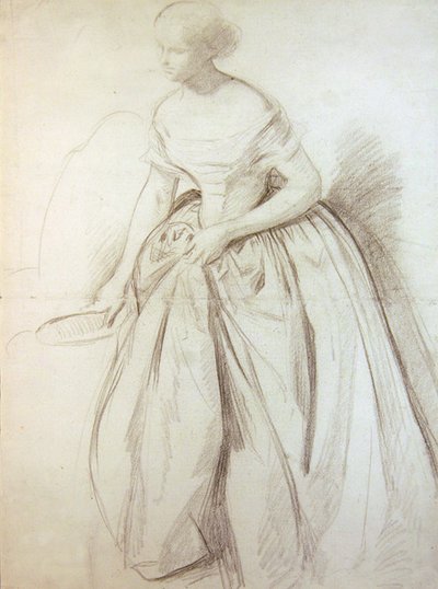 Schets voor een bruidsmeisje voor het huwelijk van koningin Victoria door John Phillip