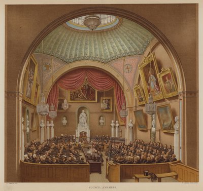 Raadzaal, Guildhall, City of London door John Phillipp Emslie
