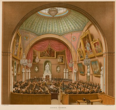 Raadzaal, Guildhall, Londen door John Phillipp Emslie