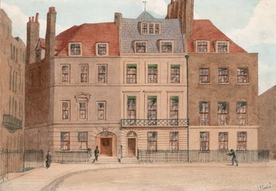 Red Lion Square, Holborn, Londen. Nrs 22, 23 en 24 door John Phillipp Emslie