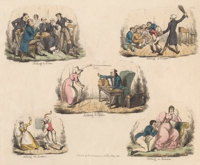 Een van een set van vier: Veel drukte om niets of illustraties van oude gezegden door John Phillips