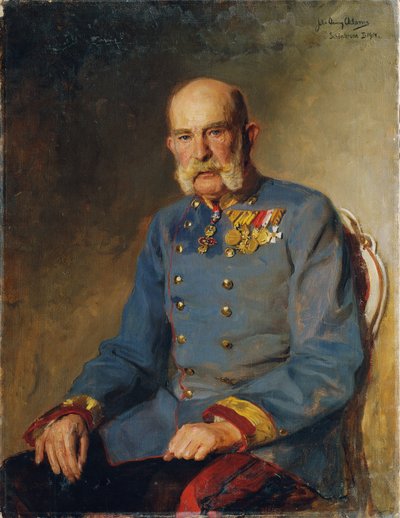 Keizer Franz Joseph I in het uniform van een Oostenrijkse veldmaarschalk door John Quincy Adams