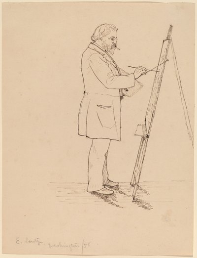 Schetsen - Emanuel Leutze door John Quincy Adams Ward
