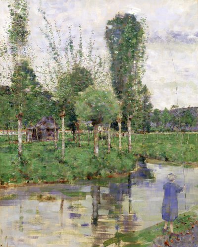 Op de Rivier, Sainte-Gertrude, Caudebec, Normandië door John Quinton Pringle