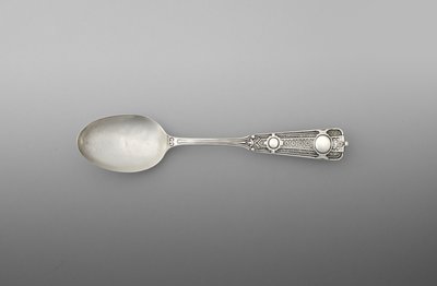 Theelepel (een van een paar), ca.1860-90 (zilver) door John R. Wendt