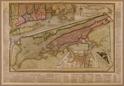 De stad New York zoals uitgelegd door de commissarissen met het omliggende platteland door John Randel
