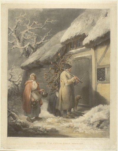 Cottage Familie door John Raphael Smith