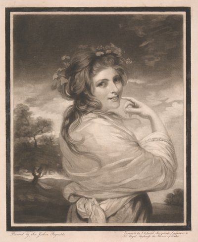 Lady Hamilton als bacchante door John Raphael Smith