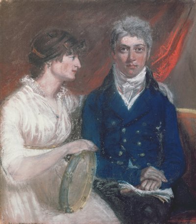 Portret van Benjamin Thompson en zijn vrouw door John Raphael Smith