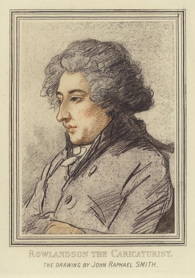 Portret van Thomas Rowlandson de karikaturist door John Raphael Smith