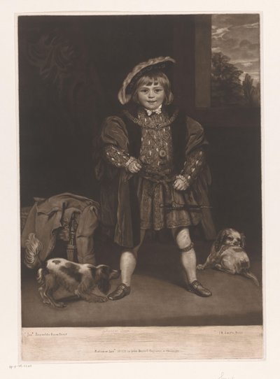 Portret van John Crewe als kind door John Raphael Smith