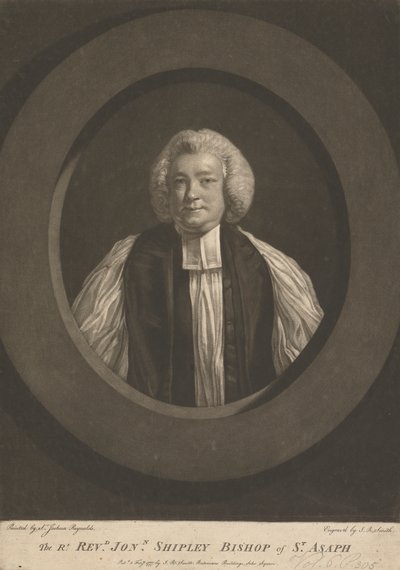 Dominee Jonathan Shipley, Bisschop van St. Asaph door John Raphael Smith